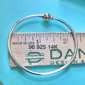 LeStage Classic Single 14K Ball Screwball Style Bracelet